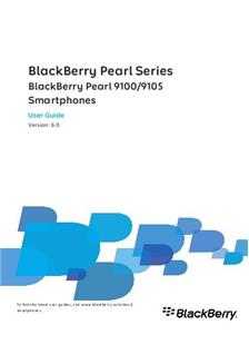 Blackberry Pearl 9100 manual. Smartphone Instructions.